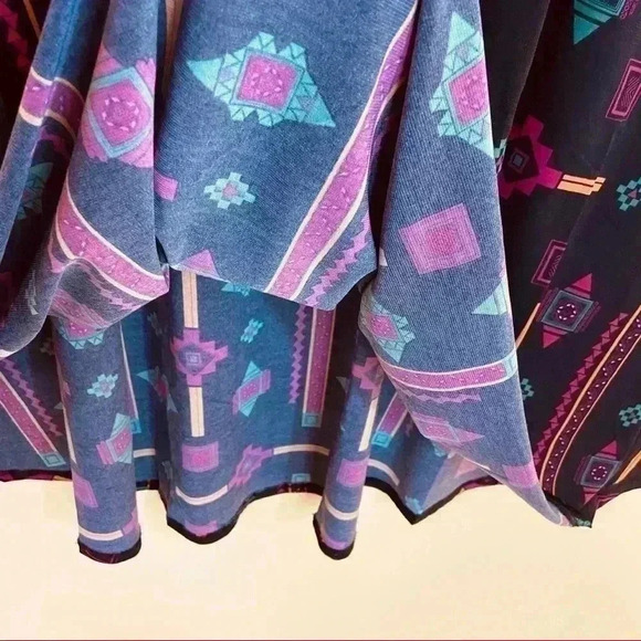 LuLaRoe Multicolor Aztec Native Tribal Print Banded Maxi Skirt Size XS - Picture 6 of 13